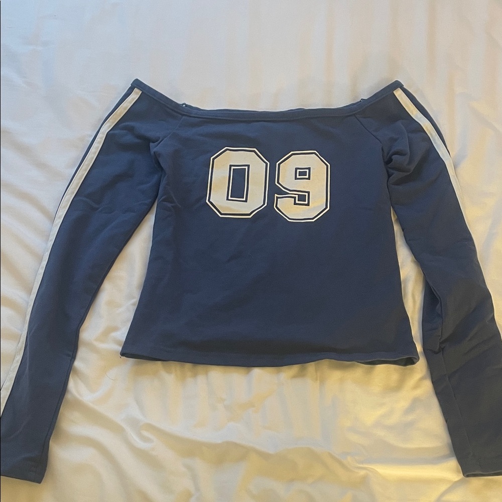 Edikted Blue Off-Shoulder Top